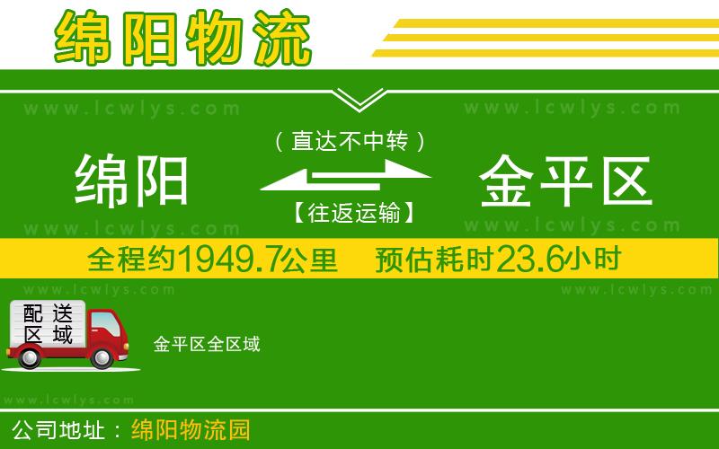 綿陽到金平區(qū)貨運公司