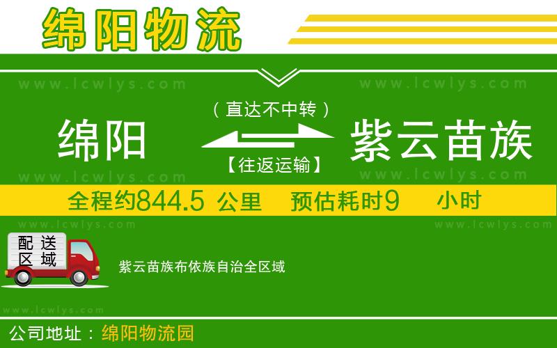 綿陽(yáng)到紫云苗族布依族自治物流公司