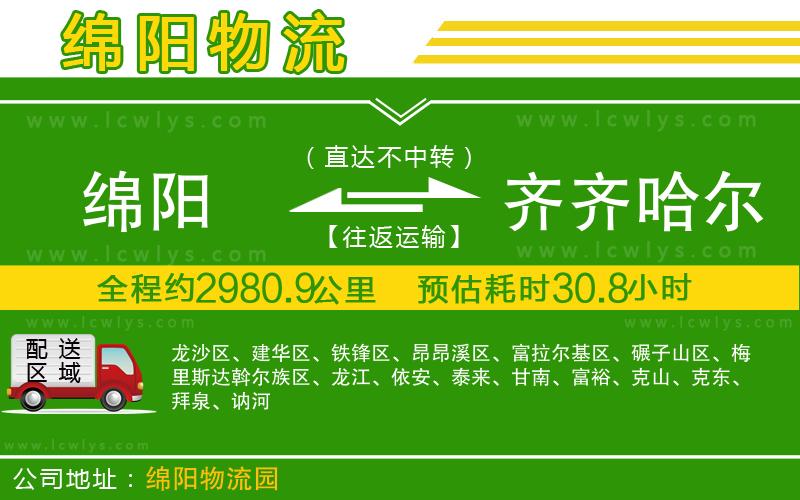 綿陽到齊齊哈爾貨運(yùn)公司