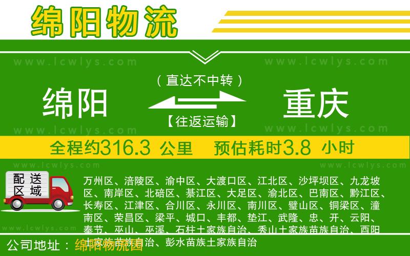 綿陽到重慶貨運公司